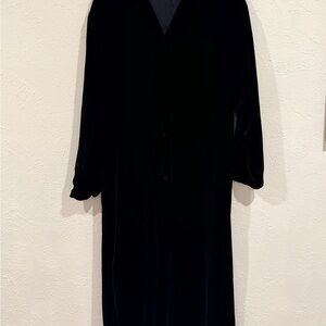 Vintage Elegant Black Velvet Coat